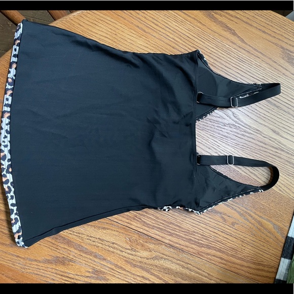 NWT Sz S. Sexy Leopard Splicing Cami Tankini - Picture 4 of 5